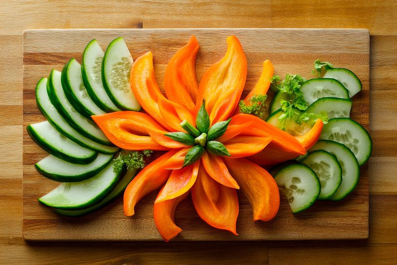 Fresh vegetable arrangement by Poster Art Shop