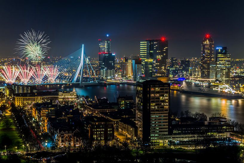 Nationaal Vuurwerk 2014 in Rotterdam van MS Fotografie | Marc van der Stelt