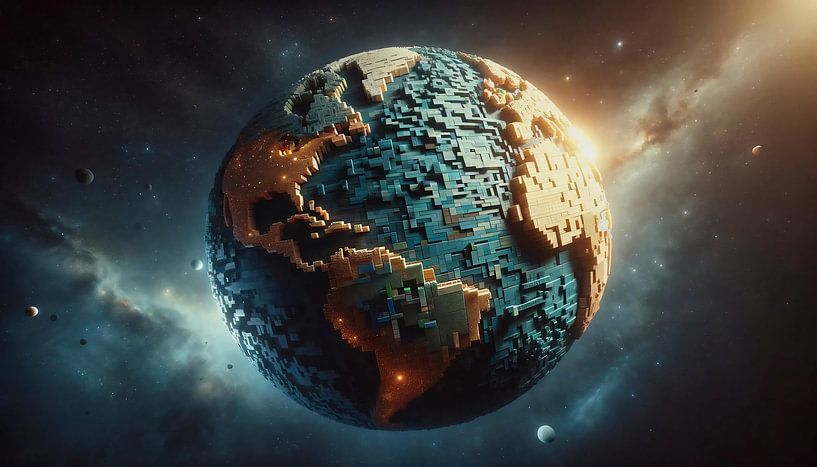 Pixelwelt im Kosmos von Jonas Weinitschke