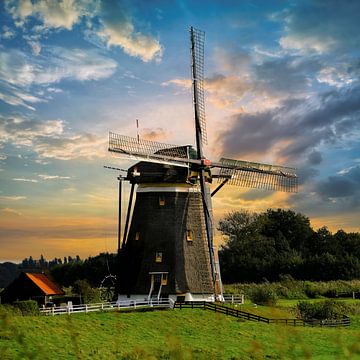 Hollandse molen van Carla van Zomeren