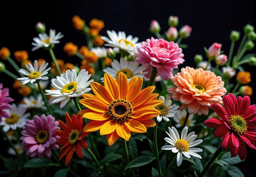 Close-up Photograph of a Mixed-Flower Bouquet by Markus Gann