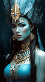 Gemälde: Schöne kybernetische Göttin von Blickfänger Gemälde