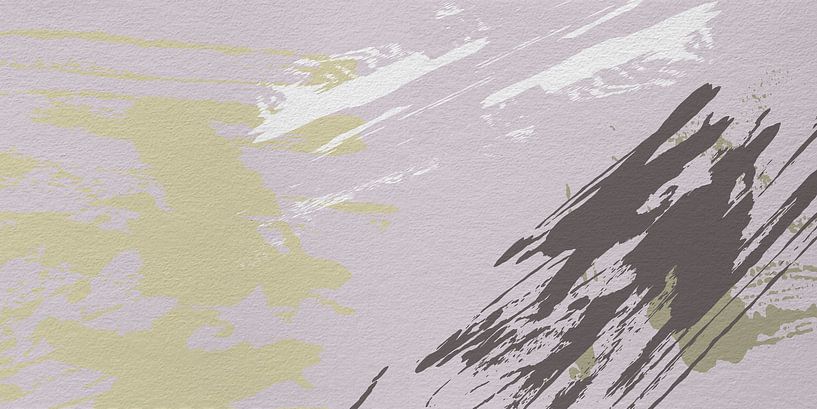 Abstrakte minimalistische Kunst in Wild Wonder Flexa Farben in rosa, beige und taupe von Dina Dankers