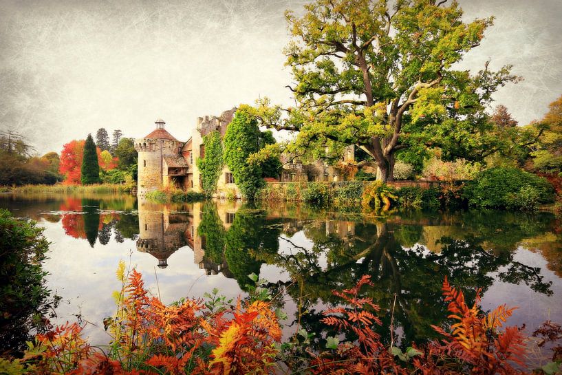Herbststimmung auf Schloss Scotney (England) von Els Fonteine
