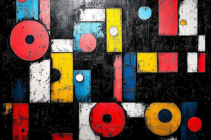 Geometric artwork with bright colours by Imperial Art House