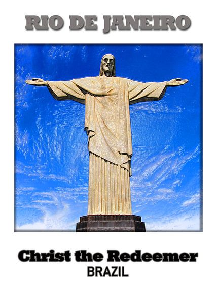 Rio de Janeiro & Christus Statue par Printed Artings