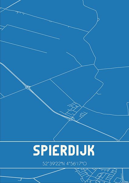 Blueprint | Map | Spierdijk (North Holland) by Prints of Place