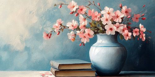 Serenity in Turquoise and Soft Blossoms no.5