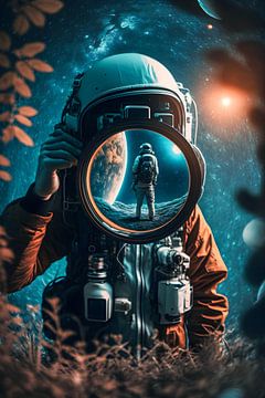 Astronaut Fotograaf van Mutschekiebchen