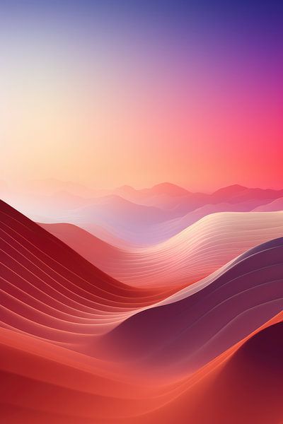 Papier peint montagnes abstraites par Digitale Schilderijen