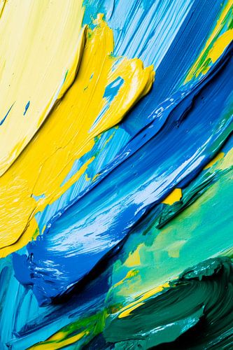 Kleurenspel op canvas