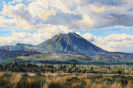 Die Wolkenfabrik: Der Atem des Mount Taranaki in einer unberührten neuseeländischen Landschaft von Dirk van der Ven