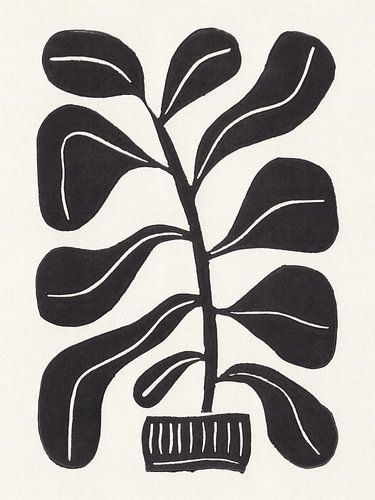 Alisa Galitsyna - Linocut Houseplant