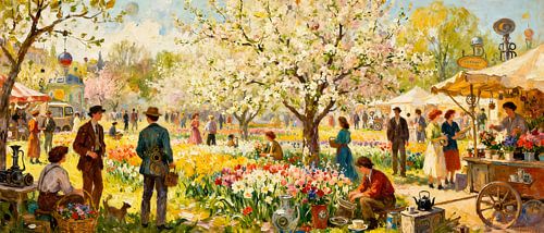 Frühlingsmarkt in voller Blüte