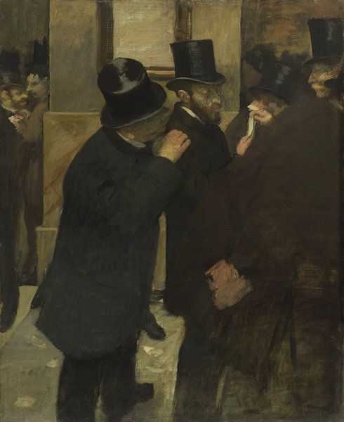Porträt an der Börse, Edgar Degas von Meisterhafte Meister