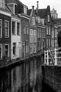 Mansions sur le Voldersgracht à Delft , Pays-Bas sur Christa Thieme-Krus