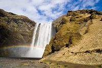 Under the rainbow waterfall