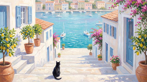 Un village de rêve au bord de la mer