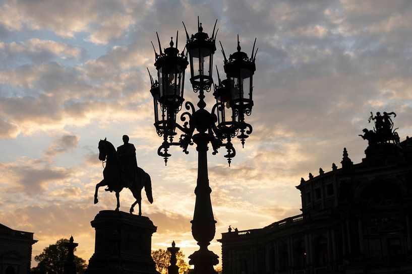 Dresden zonsondergang van Richard Wareham
