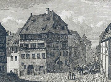 Johann Adam Klein, Ansicht des Geburtshauses von Albrecht Dürer in Nürnberg, 1816