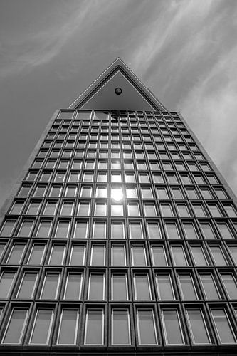 Reflection of the sun in the window