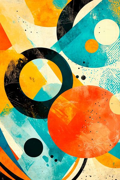Colourful geometry - abstract design by Poster Art Shop