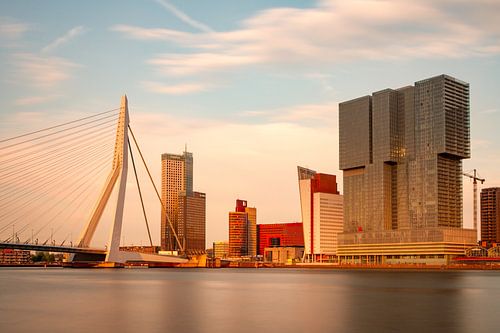 Rotterdam skyline zonsondergang