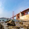 Gold Gate Bridge Felsen - San Francisco von Remco Bosshard
