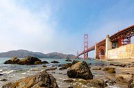 Gold Gate Bridge Rocks - San Francisco van Remco Bosshard thumbnail