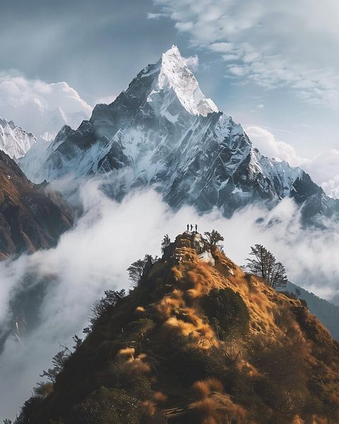Sonnenkuss für den Berggipfel von fernlichtsicht