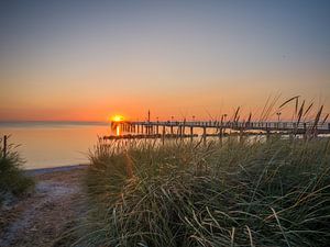 Ostsee - Sonnenuntergang an der Seebrücke Wustrow