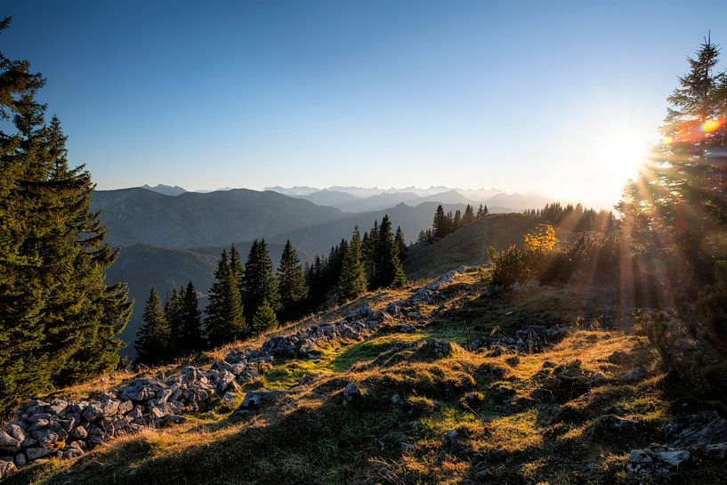 Sunset in the Tegernsee mountains by Andreas Föll