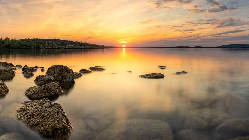 Stones in Sunset (Geiseltalsee) by Denis Marold
