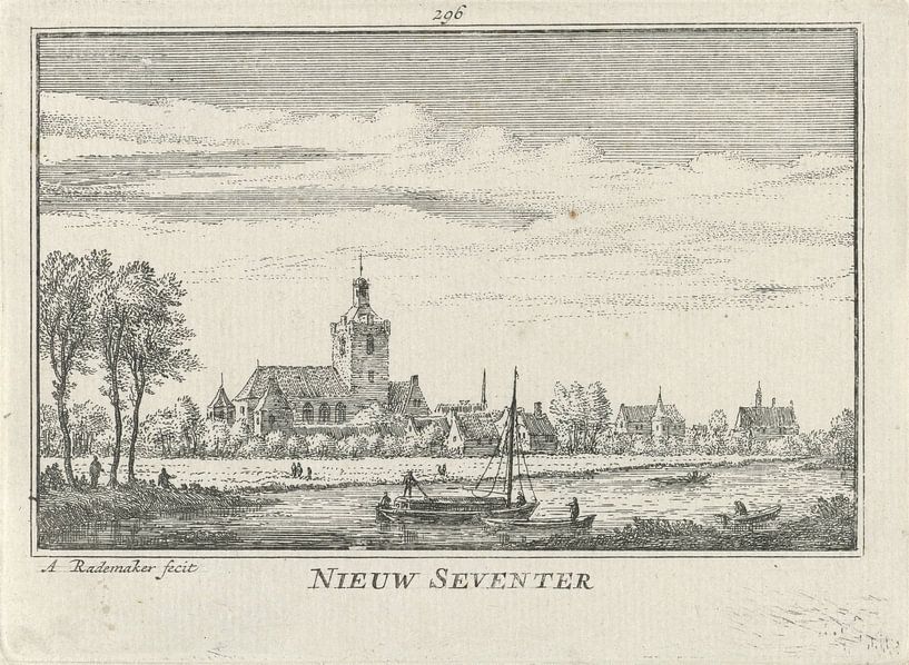 Abraham Rademaker, Ansicht von Zevenaar, 1727 - 1733 von Atelier Liesjes