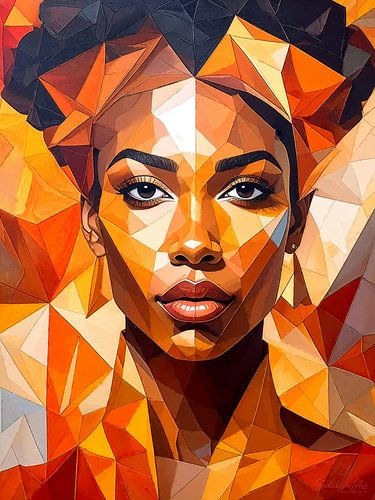 Origami Gesichter als Zeitgenössische Kunst