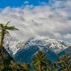 Panorama van de besneeuwde Franz Josef Glacier in Nieuw Zeeland van Patricia Hofmeester