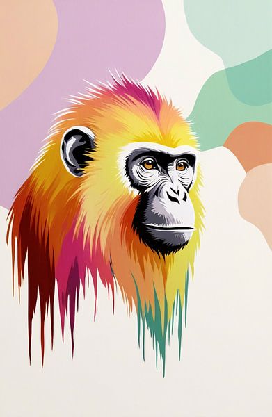 Colourful modern monkey painting by Imperial Art House