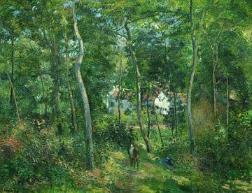 Camille Pissarro,Rand van het bos In de buurt van L'Hermitage, P