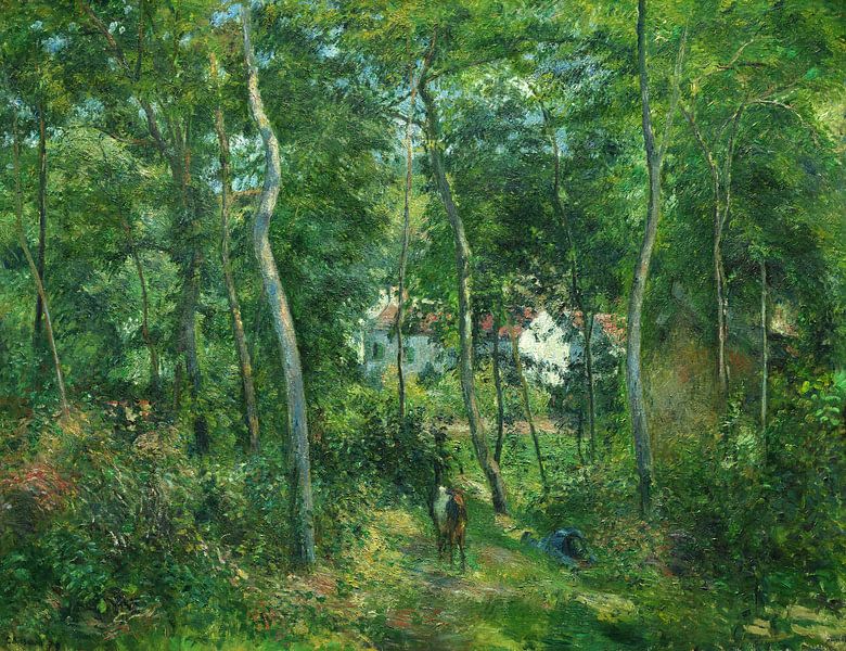 Camille Pissarro,Waldrand bei L'Hermitage, P von finemasterpiece