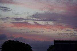 Flammenwolken bei Sonnenuntergang von foto's van gijs