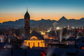 Nesselwang at dawn by Leo Schindzielorz