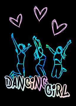 Dancing Girl Dancing Aerobics Fitness van KalliDesignShop