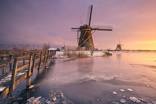 Winter morning at Kinderdijk by Sander Poppe