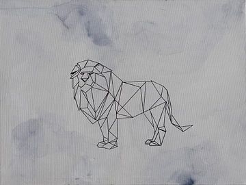 Gemarmerde leeuw van Kristin Adele