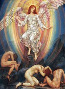 Evelyn De Morgan, Das Licht leuchtet in der Dunkelheit und die Dunkelheit versteht es nicht - 1906