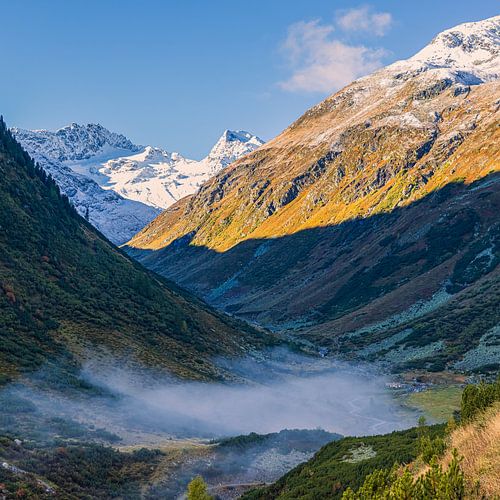 Najaarsochtend in de Unterengadin, Zwitserland van Henk Meijer Photography