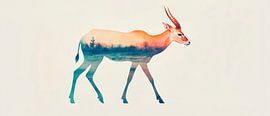 Farbenfrohe Antilope von Poster Art Shop