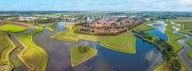 Lucht panorama van het historische vestingstadje Heusden in Noord Brabant Nederland van Eye on You