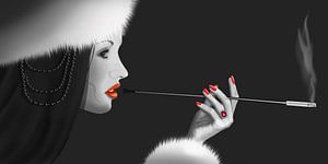 Lady Lady Ninotschka 2 ( Variante in Schwarz/Weiss mit Colorkey))