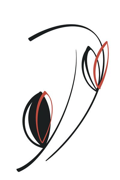 Digital line drawing 'Embrace' by AnkieArt